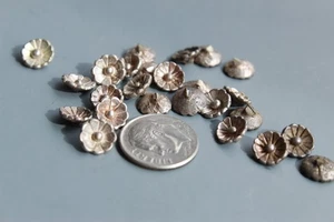 4 Stck. Guss Sterlingsilber Rosette Blumenform Schmuckteile - Bild 1 von 3