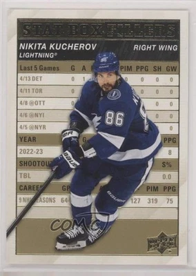 2023-24 Upper Deck Series 1 Stat Box Fillers Gold Nikita Kucherov #SB-1 - Image 1 of 2