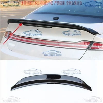 Gloss Black Rear Trunk Spoiler Wing Flap Trim For Lincoln Continental 2017-2021 - Image 1 of 4