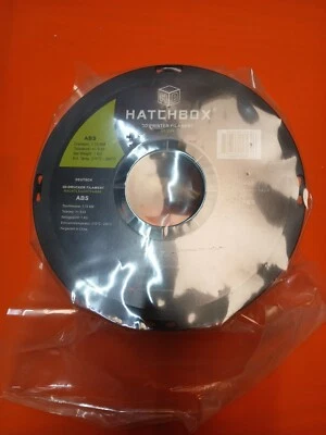 HATCHBOX ABS 3.00 mm 3D Printer Filament in Glow in the Dark, 1kg Spool - Image 1 of 4