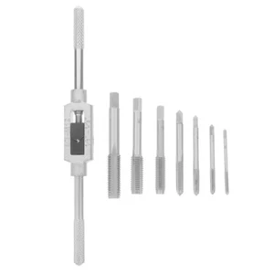 Juego de grifos troqueles grifo mango en T trinquete roscado kit de herramientas manuales llave de grifo - Imagen 1 de 12