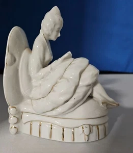 Estatuillas sujetalibros vintage de porcelana para dama Baviera Alemania - Imagen 1 de 5