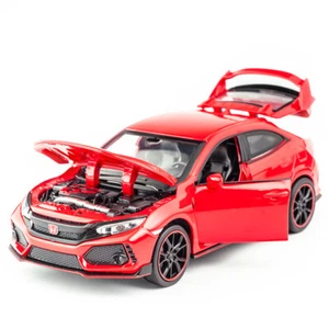 1:32 Honda 10th Civic Type R Metal Die cast Model Car Toy Sound&Light NEW - Picture 1 of 15