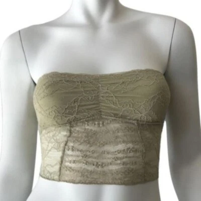 Free People Lace Champagne Bandeau Strapless - Image 1 of 3