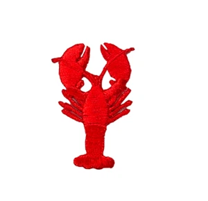 AUFBÜGELN AUFNÄHER APPLIKATION roter Hummer Langusten 1"" x 1-1/2"" (2,54 cm x 3,81 cm) - Bild 1 von 1