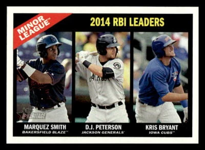 2015 Topps Heritage Minor League #198 Smith / Peterson / Bryant - Image 1 of 2