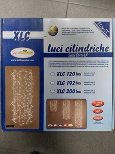 Serie 120 luci bianco freddo cilindriche luce fissa filo trasparente Xmas King - Foto 1 di 11