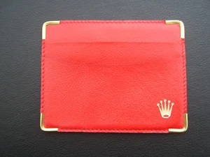 FUNDA DE CUERO ROLEX MUJER - DAMA DATEJUST - NUEVO DE LOTE ANTIGUO - ROJO - REF.-NO.: 0101.60.05 - Imagen 1 de 5