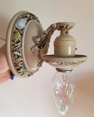 572bx Antique 10s 20s Ceiling Lamp Light Wall Sconce & Light bedroom hall 4 Both Cover