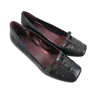 Indigo By Clarks Womens Pumps Size 9 Leather Upper Black Shoes Comfort Slip On - Picture 1 of 11