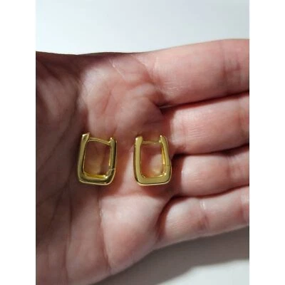 Gold over sterling hoop earrings - Image 1 of 4