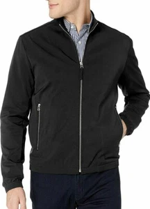 $465 NWT THEORY SzS TREMONT NEOTERIC ZIP-FRONT BOMBER JACKET BLACK - Picture 1 of 8