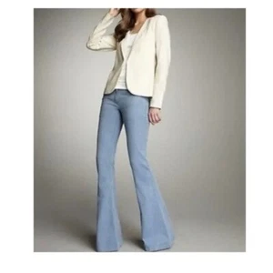 NWT THEORY Y2K light blue "Shimra" denim low rise flare jeans size 8 - Picture 1 of 8