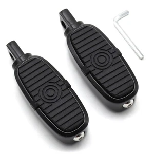 10mm Mount Foot Pegs Pedals A Set Black For Harley Dyna FXDF FXDL FXDLS FXDB US - Picture 1 of 9