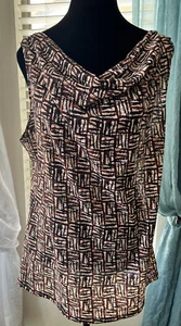 Alfani Women's Geometric-Print Textured Sleeveless Top XL - Picture 1 of 7