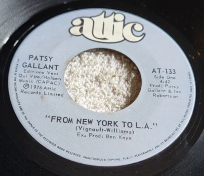 Patsy Gallant – From New York To L.A. / Angie Funk Soul 1976 45 RPM Record 7" - Bild 1 von 4
