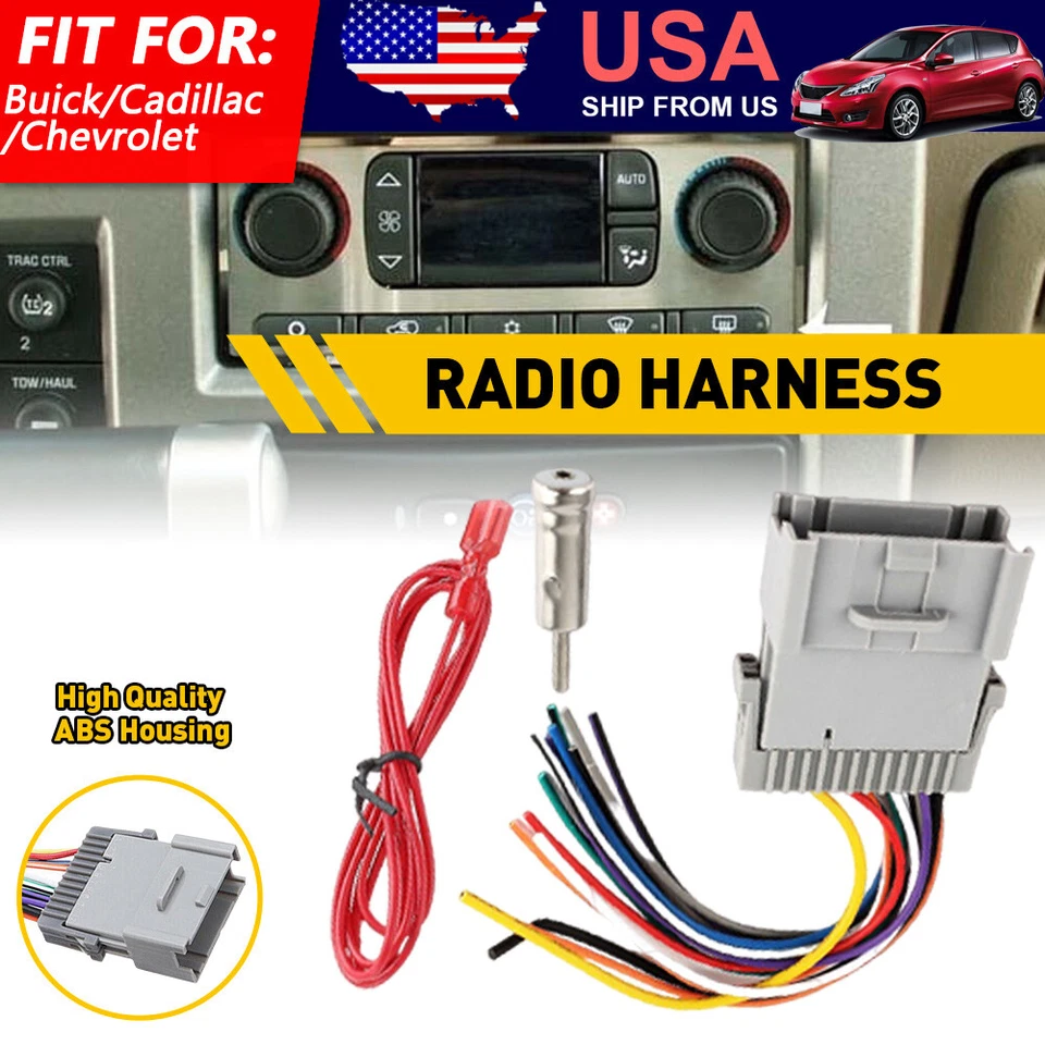 AUXITO Car Stereo Radio Wiring Harness Adapter for 2003-06 Cadillac Chevy