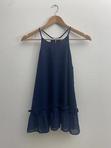 SEED HERITAGE shirt women's 8 blue casual party summer modern top singlet Size 8 - Picture 1 of 14