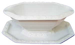 ROSENTHAL Porcelain Classic Maria White Gravy Sauce Boat With Underplate New - Picture 1 of 4