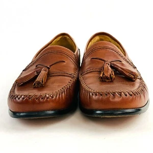 Domani Mens Brown Shoes Size 11 Tassel Loafer Slip On - Picture 1 of 12