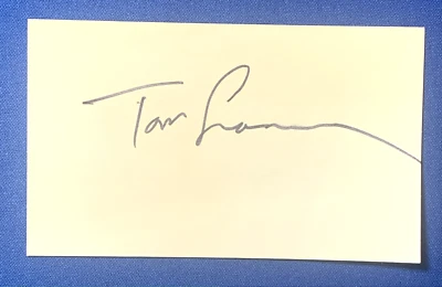 Tommy Lasorda Autographed 3x5 Index Card 2x WS Champ Los Angeles Dodgers - Image 1 of 3