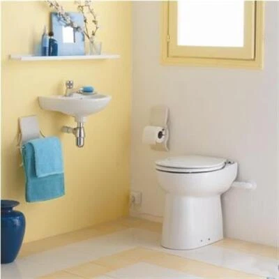 Saniflo Sanicompact Back To Wall Toilet Built-in Macerator Pump 1081 Pan White - Image 1 of 3