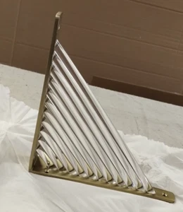 Juego de herrajes exclusivos de 2 soportes de estante de latón y acrílico Daylen de 8" latón satinado - Imagen 1 de 6