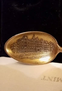Toronto Baptist College Beaver Maple Canada Sterling Silver Souvenir Spoon Cute - Picture 1 of 7