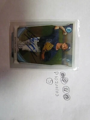 2013 Bowman Chrome Dylan Floro Signed Baseball Card  - Image 1 of 2