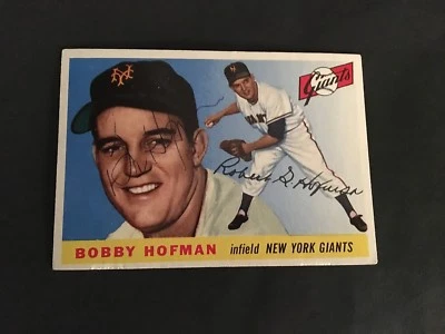 1955 TOPPS BASEBALL #17 BOBBY HOFMAN AUTO. EX FROM THE MASTRO COLLECTION - Image 1 of 3