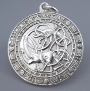 VINTAGE SOLID SILVER IRISH CELTIC POCKET WATCH FOB OIREACHTAS MEDAL DUBLIN 1961 - Picture 1 of 24