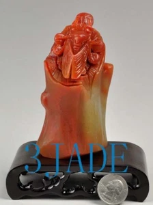 Statua/scultura/intaglio cicada intagliata in pietra naturale ShouShan/agalmatolite - Foto 1 di 6
