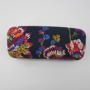 Vera Bradley Hard Sided Clamshell Sunglass/Glass Case Midnight Wildflowers - Picture 1 of 5