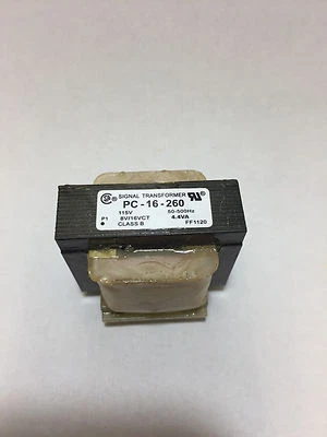 PC-16-260 TRANSFORMER SINGLE PRIMARY 115V 50-500Hz 8V/16VCT 4.4VA   - Image 1 of 3