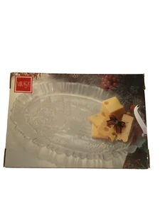 MIKASA Winter Dreams SA 951/349 Canape Tray Frosted Glass Platter - Picture 1 of 4