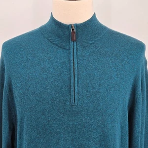 Cremieux Classics 1/4 Zip Pullover Pulli Gr. L blau langarm Kaschmir blau - Bild 1 von 7