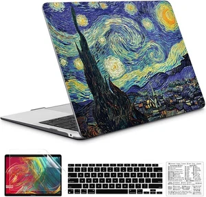 Coque Compatible avec MacBook Air 13 Pouces 2022, 2021-2018 Van Gogh Starry Sky - Photo 1/9