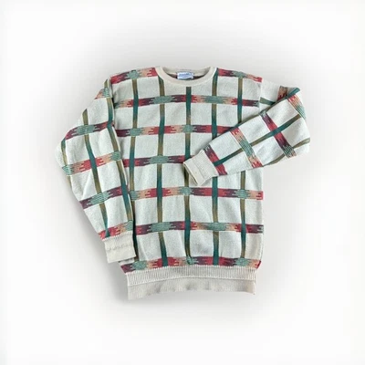 Vintage Tricots St. Raphael Sweater Multicolor Abstract Knit 90s Retro Size M - Image 1 of 4