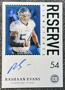 Rashaan Evans 2020 Panini Encased #RS-RE Reserved Signatures Emerald /10 (AU) - Picture 1 of 2