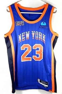 Mitchell Robinson New York Knicks Nike Swingman City Sphere Jersey Pinstripe 56 - Image 1 of 4