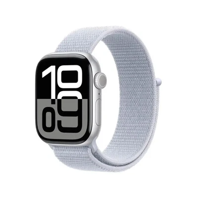 Apple Watch Series 10 (GPS) 42mm Estuche Al con Lazo Deportivo Nube Azul - Plateado Foto 1 de 4