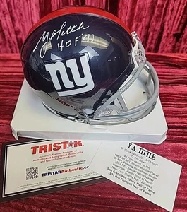 YA TITTLE NY GIANTS HOF 71 COA TRISTAR AUTO Signed AUTOGRAPH Mini Helmet - Picture 1 of 8