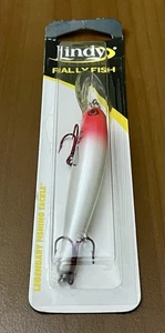 1 Señuelos Lindy Rally Fish LRF351 Minnow Jerkbait CABEZA ROJA PERLA - Imagen 1 de 5