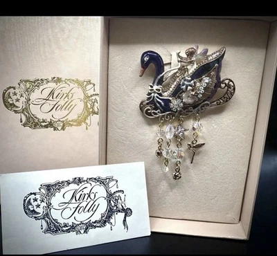 Kirks Folly Swan Princess Fairy brooch NIB - Image 1 of 4