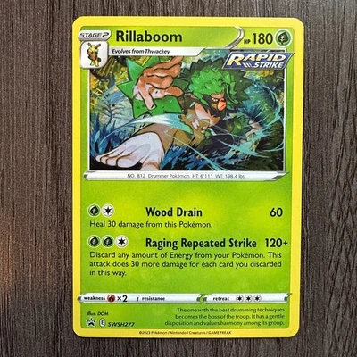 Rillaboom SWSH277 SWSH Sword & Shield Promo Holo NM Pokemon Card TCG - Image 1 of 2