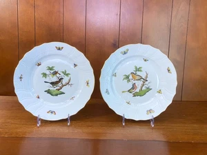 Platos de cena Herend Rothschild Bird, juego de 2, #1524, como nuevos - Imagen 1 de 9