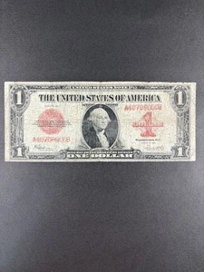 1923 $1 Silver Certificate Red Seal Large Note Horse Blanket - Picture 1 of 7