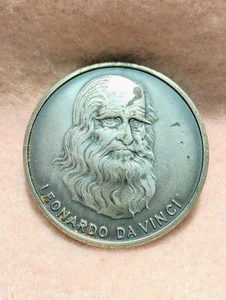 LEONARDO DA VINCHI ~ CONCEPT OF MANNED FLIGHT MEDAL ~ CH AU - Picture 1 of 2