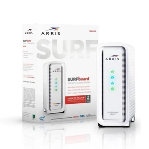 ARRIS Surfboard Docsis 3.0 Cable Modem And AC1600 Dual Band Wi-Fi Router - Picture 1 of 4