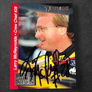Larry McReynolds CHAMPION CREW CHIEF FOX VINTAGE NASCAR signed card 1995 TRAKS - Picture 1 of 1